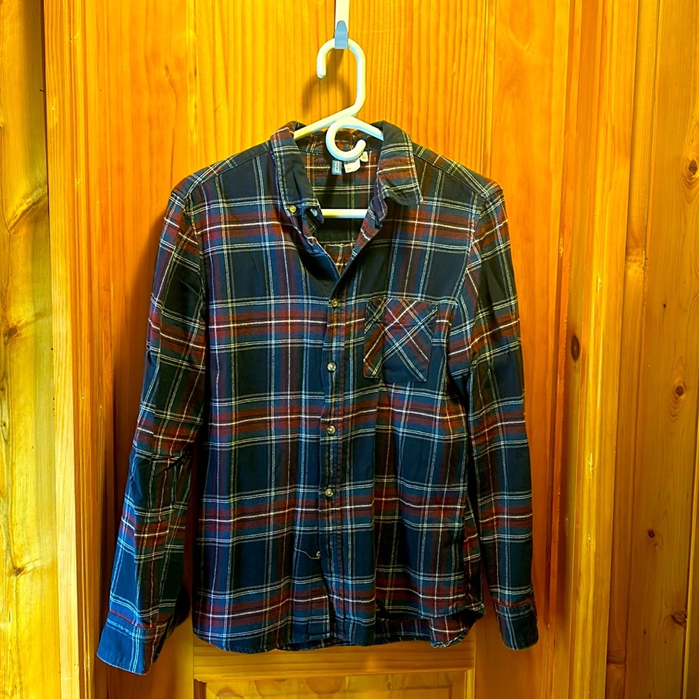 H&M, Regular Fit, Small Plaid Button Down